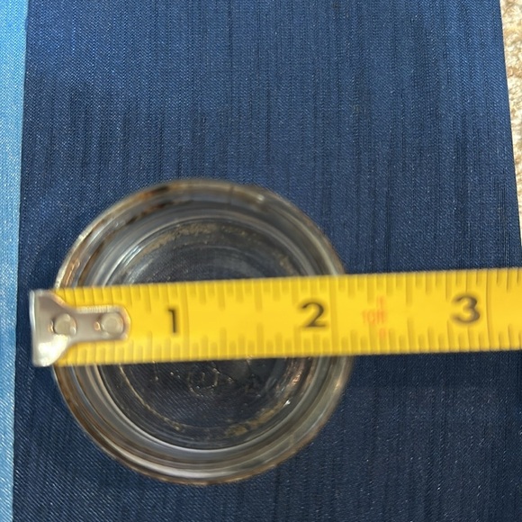 Vintage Glass Vanity Jar with Celluloid & Brass Top - Picture 6 of 6